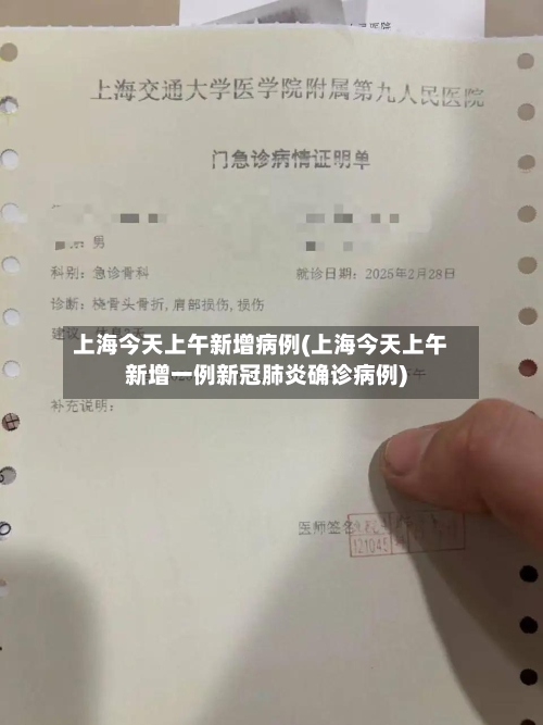 上海今天上午新增病例(上海今天上午新增一例新冠肺炎确诊病例)
