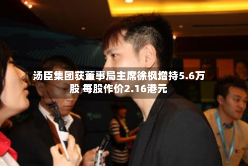汤臣集团获董事局主席徐枫增持5.6万股 每股作价2.16港元