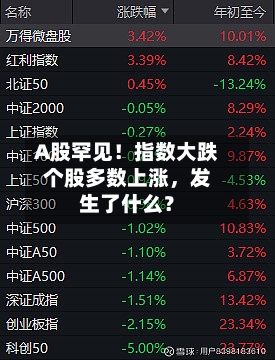 A股罕见！指数大跌个股多数上涨	，发生了什么？-第2张图片