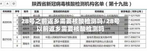 28号之前返乡需要核酸检测吗/28号以前返乡需要核酸检测吗-第3张图片